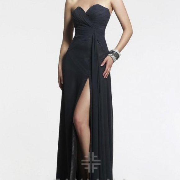 Faviana Couture 6428 Chiffon Strapless Sweetheart Evening Dress - Picture 1 of 8